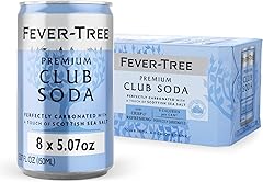Fever-Tree Club Soda – Premium Zero Calorie Mixer for Cocktails and Mocktails, 5.1 fl oz Cans, Pack of 8 – Naturally Sourced,