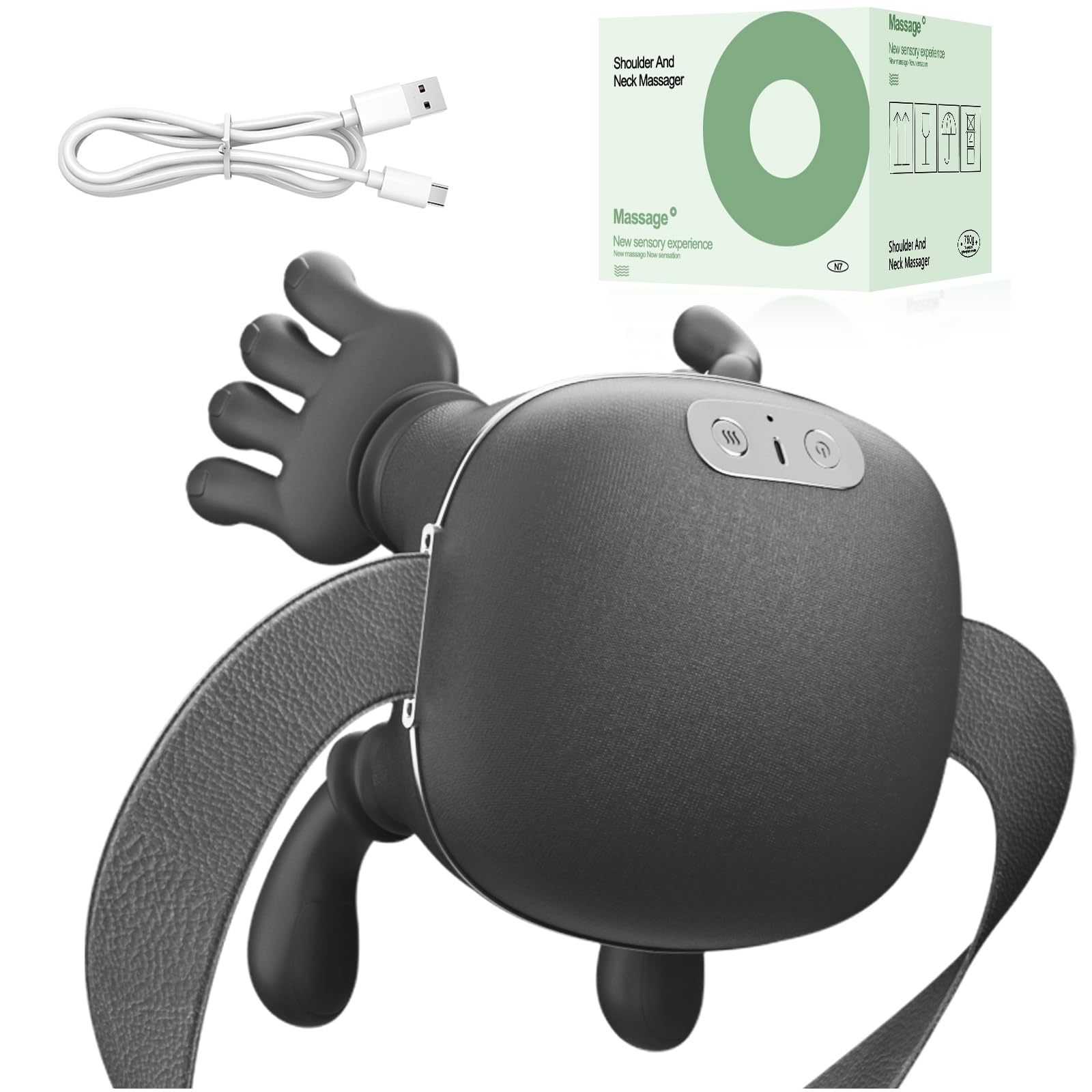 Photo 1 of *********READ CLERK NOTES**********  
Nooydio Neck Massager, Neck and Back Massager with Heat & 4D Kneading, Shiatsu Deep Tissue Wireless Massager for Shoulder Cervical Pain Relief, Portable Rechargeable for Home Office (Black)