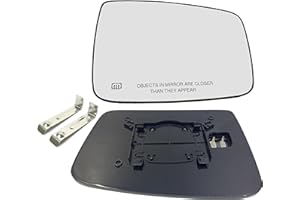 Ram Passenger Right Side Heated Mirror Glass Compatible with 2009-2018 Dodge Ram 1500 2500 Right Power Heated Convex Mirror G