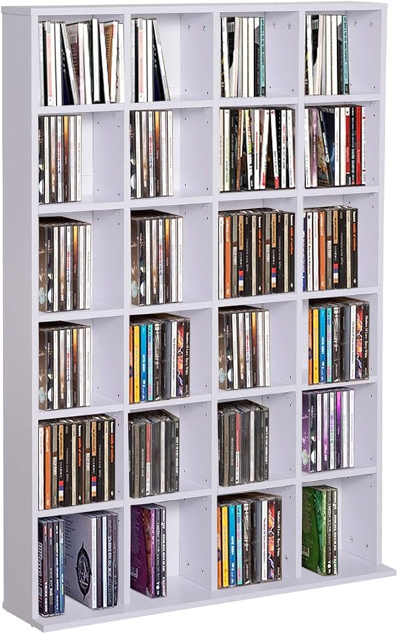 480 CD / 312 DVD Storage Shelf Rack Media Storage Unit Shelves