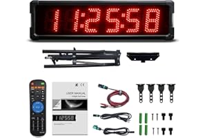 GAN XIN GANXIN Outdoor Waterpoof LED Race Timing Clock Marathon Race Timer, 5 Inch 6-Digit Coundown Clock with Tripod Stand, Down/Count Up,Stopwatch with Remote Control