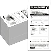 1000 Pcs Key Drop Envelopes for Overnight or Early Birds, 4-1/8x9-1/2 Inch Key Envelopes for Auto Shop Supplies or Automotive Supplies(White)