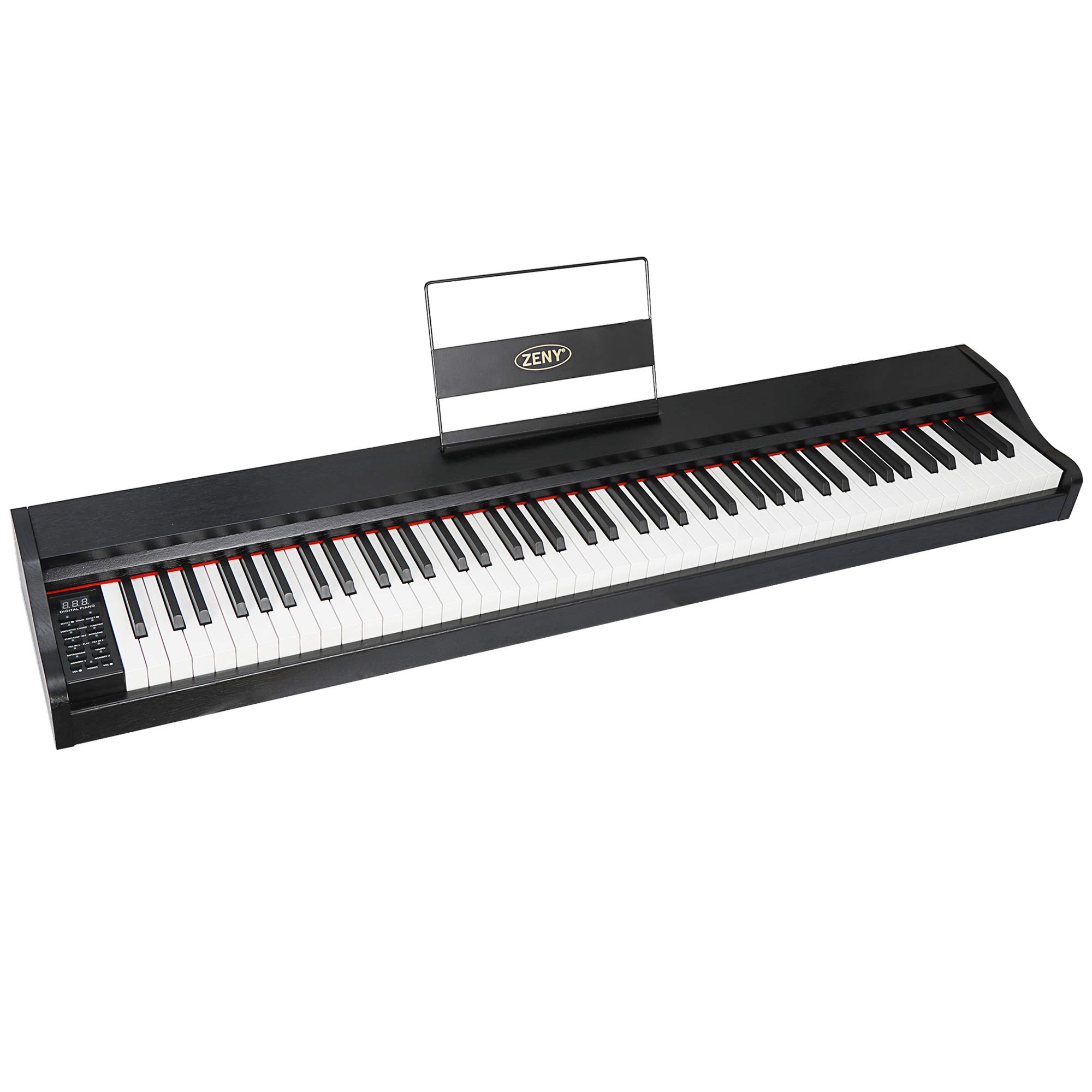ZENY 88 Key Beginner Digital Piano Full Size Keyboard with Semi