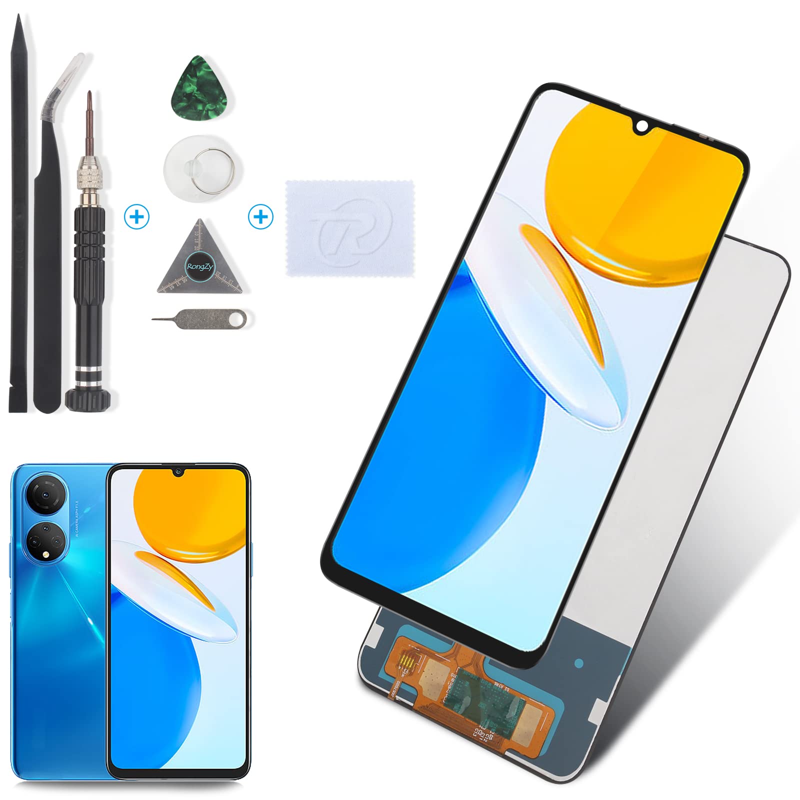 RongZy Display for Honor X7 CMA-LX2 Screen Replacement Touch LCD Display Digitizer Assembly for Honor X7 CMA-LX2 with Kit(Black)