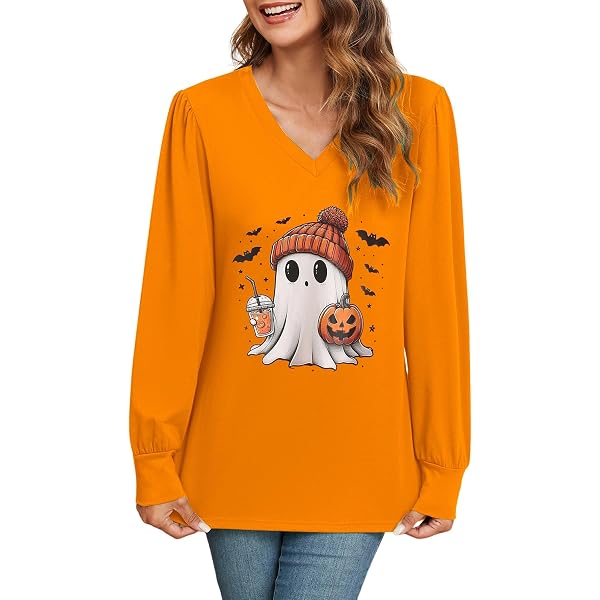 Thankful Pumpkin Graphic T-Shirt For Women – Cute Thanksgiving Tee, Orange, XX-Large - View #11