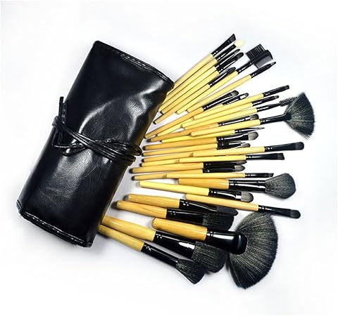 Amazon メイクブラシ 化粧ブラシセット 基礎メイクアップブラシ 高級繊維毛 柔らかい 極上の肌触り 粉含み強い 大人風 就職 卒業祝いプレゼント レザー風化粧ポーチ付き 32本 Michealwu メイクアップセット 通販