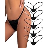Justgoo Womens Sexy G-String Micro Back Thongs Panties Underwear Low Rise T-Back Underpants
