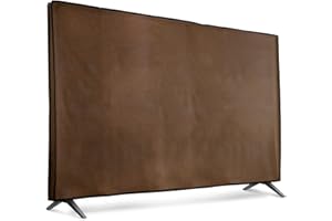 kwmobile Dust Cover for 55" TV - Fabric Case TV Protector for Indoor Flat Screen TVs - Dark Brown