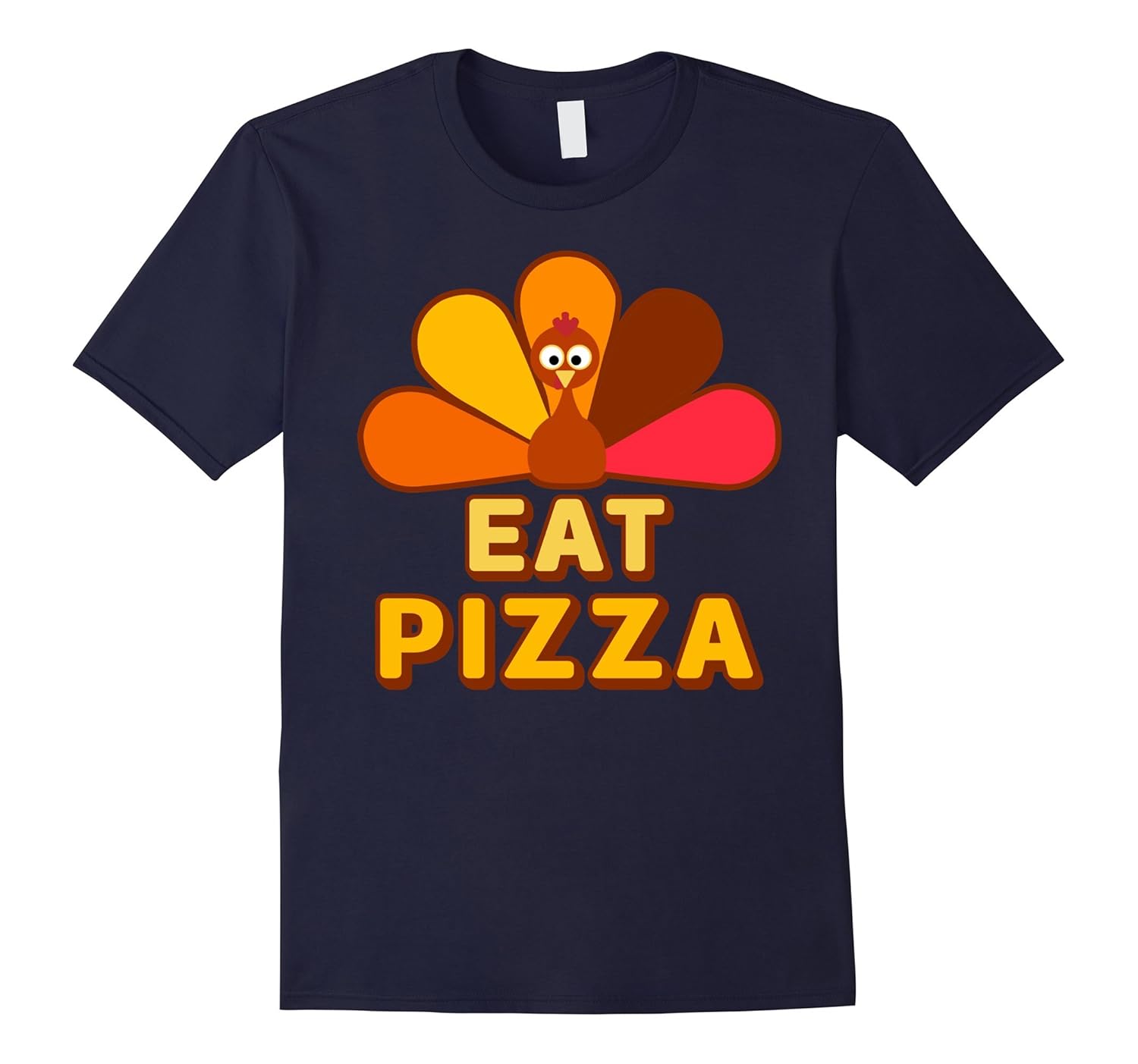 Funny Turkey Eat Pizza Tee Shirt for Thanksgiving-ANZ