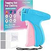 Stitch Gun for Clothes - Stitchy Tagging Gun for Clothing, Handheld Stitch Gun Quick Clothing Fixer, Sewing Kit Includes 6 Needle,3000 Fasteners(1500 Black & 1500 White)