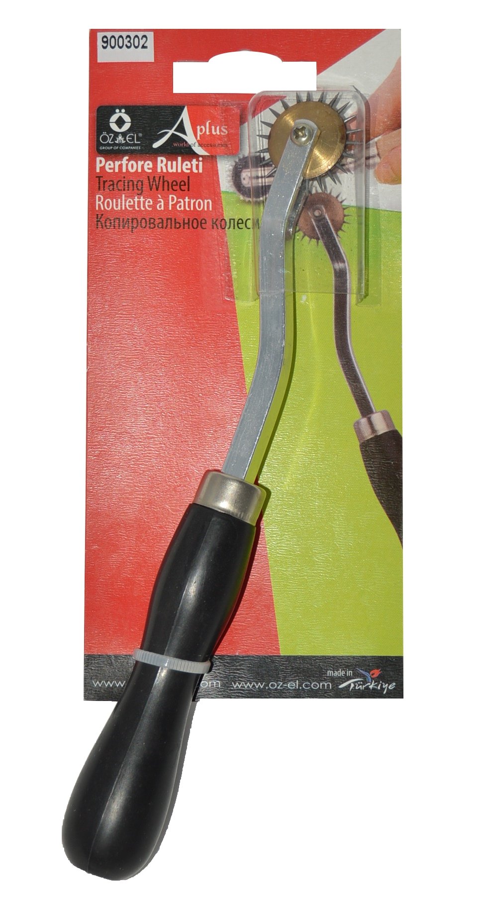 Ozelaplus Precise Tracing Wheel-Stainless Steel and Ergonomic Handle-4mm Tooth Gap