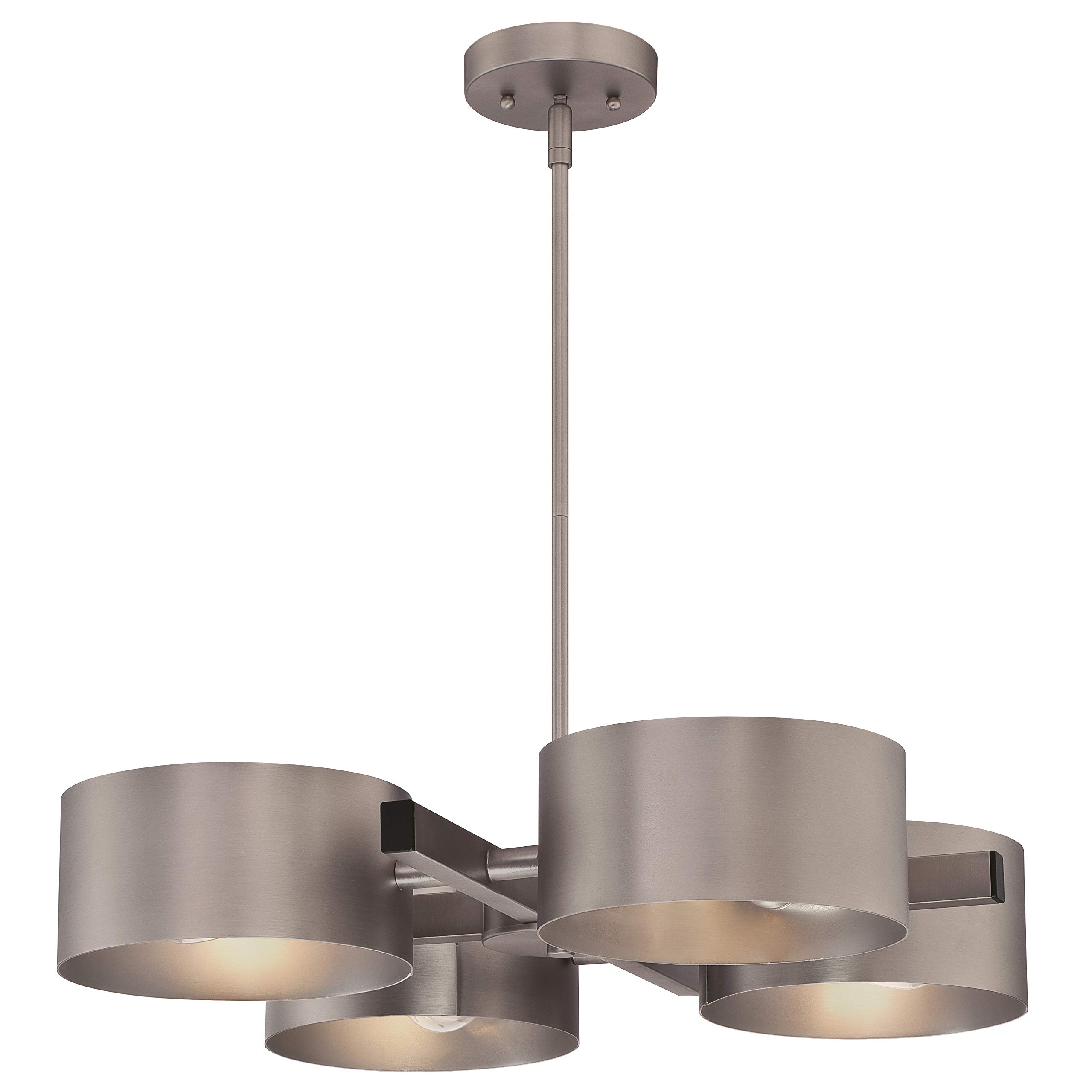 Westinghouse Lighting 63687 Zaro Four-Light Indoor Chandelier, Dark Pewter Finish