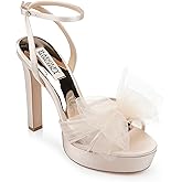 Badgley Mischka womens Sophie Platform Sandal With Tulle Flower