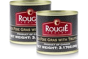 OLMA Rougie Duck Foie Gras with Truffles – 3.17 oz (90g), Ready-to-Serve French Gourmet Delicacy, Product of Canada - Pack of 2