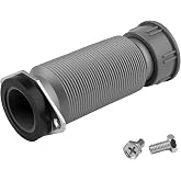 Flexible Garbage Disposal Drain Tube Kit, 1-1/2-Inch Corrugated Hose | 6-15" Reach, Kitchen Plumbing Repair, Nut, Flange, Gasket &amp; 2 Screws, Easy Fit, Tight Seal, Misalignment Fix