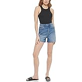 DKNY Womens High Waist Straight Denim Shorts