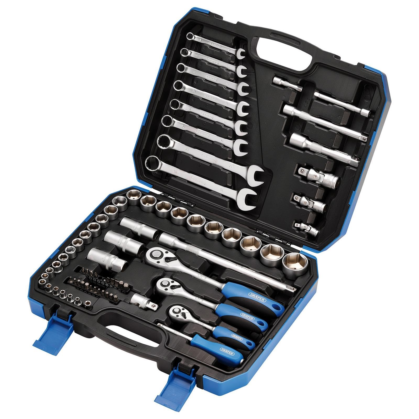 Draper 16364 Metric Square Drive 75 Piece Tool Kit , Blue