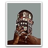 ZHGYGBN Man Portrait Wall Art Black Men Art African