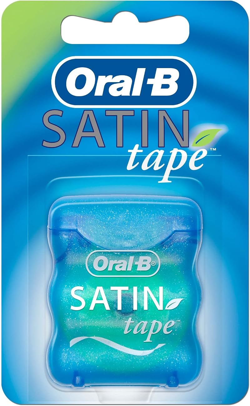 Oral-B Satin Tape Mint Dental Floss Single Strand 2 Pack