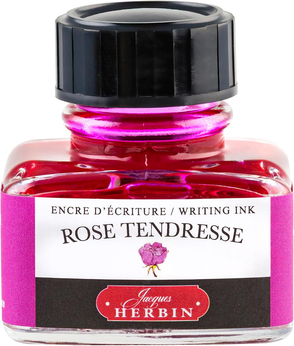 Jacques Herbin 13061T Rose tendresse Ink 30 ml France for Fountain Pens
