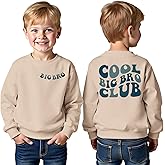 Big Brother Sweatshirt Toddler Boy Cool Big Bro Club Pullover Bro Announcement Crewneck Long Sleeve Shirt Fall Tops