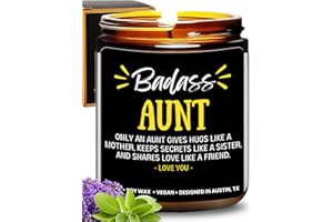 ROSA VILA Aunt Candle, Best Aunt Gifts from Niece, Cool Aunt Gifts from Nephew, Best Auntie Gifts, Best Aunt Ever Gifts, Aunt Gifts for Aunts from Niece, Aunt Birthday Gift for Aunt, Aunt Gifts for Mothers Day