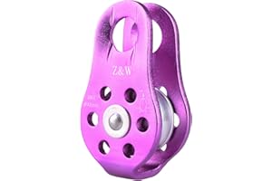Azarxis 20kN Fixed Single Sheave Pulley Block Heavy Duty Hanging Rope Lifting Crane Swivel Hook Wire Towing Wheel Anti-Rust D