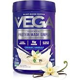 Vega Protein Made Simple Plant-Based Vanilla Protein Powder with 15g Protein &ndash; Stevia-Free, Clean Nutrition &ndash; 9.2 oz (10 Servings)