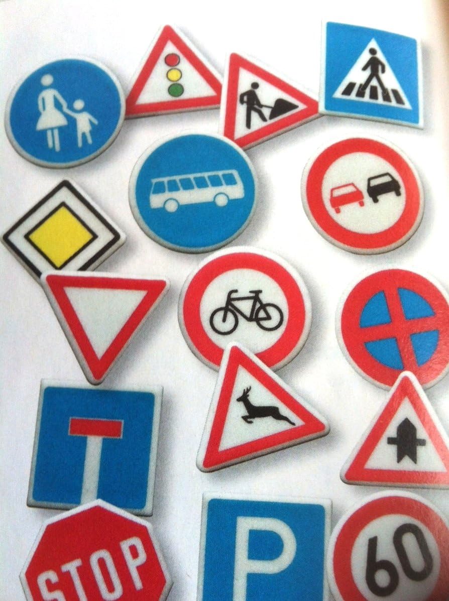 12 Pieces Driving Themed Sugarettes/ Traffic Signs