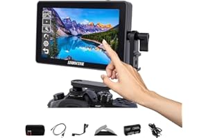 ANDYCINE A6 Plus V2 6" Touch Screen Camera Field Monitor Bundle - Full HD 1920x1080, 4K HDMI Input, 3D LUT, Waveform, Focus Assist with Battery, Carry Case & Sunshade