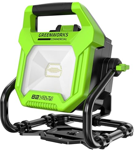 Greenworks 82V (AC/DC) 2500-Lumen LED Work Light, Battery and