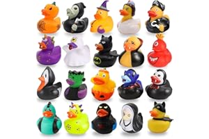 XCKJXYH Halloween Party Favors 20PCS Rubber Ducks Bath Toys Assorted Duckies for Kids Halloween Decor Trick or Treat Goodie Bag Fillers Halloween Party Supplies Birthday Gifts Halloween Party Decorations