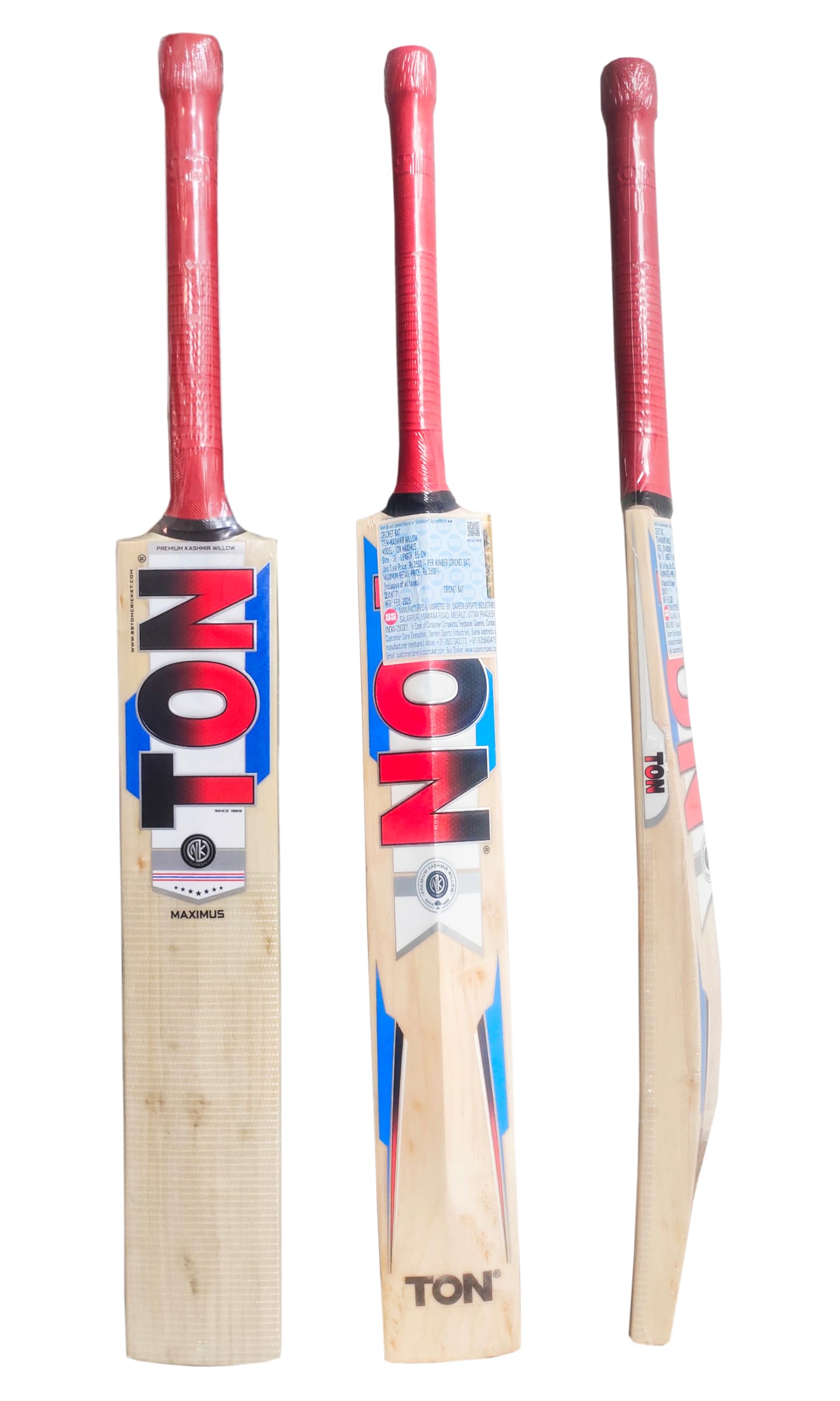 Photo 1 of SS Maximus Kashmir Willow Cricket Bat with Bat Cover Included : 2019 Edition