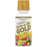 NaturesPlus Source of Life GOLD Multivitamin Liquid - 8 oz - With Vitamins D3, B12 & K2 - Blood, Bone & Immune Support - Vegetarian & Gluten Free - 8 Servings