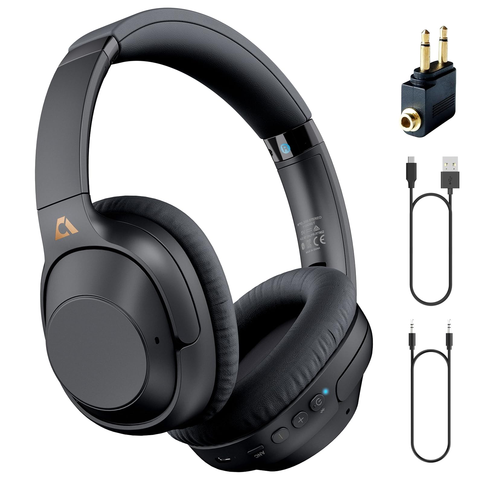 IKF Rona Retro Wireless Headphones - 75H Playback, Noise Cancelling, Perfect For Small Heads & Teens