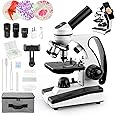 Sedumic Microscope for Adults Kids 40X-2000X Compound Monocular Microscope for Students School Laboratory Home Education with Slides Set Phone Adapter