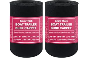 VEITHI Boat Trailer Bunk Carpet, Carpet Bunks,Boat Trailer Carpet for Jet Ski Ramps (2 Thickness,7 Size,5 Color,1Pack or 2Pack)