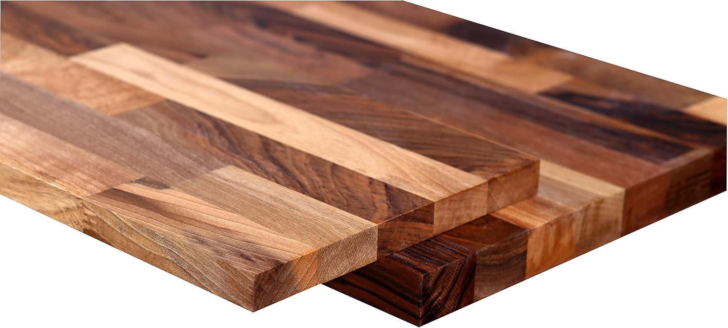 Solid Walnut Stair Cladding Kit Tread 0.995M x 300mm x 27mm, Riser