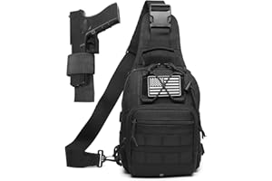 ATBP Small Tactical Sling Bag for Men with Holster Military EDC Shoulder Bag CCW Crossbody Bag 7 Liters