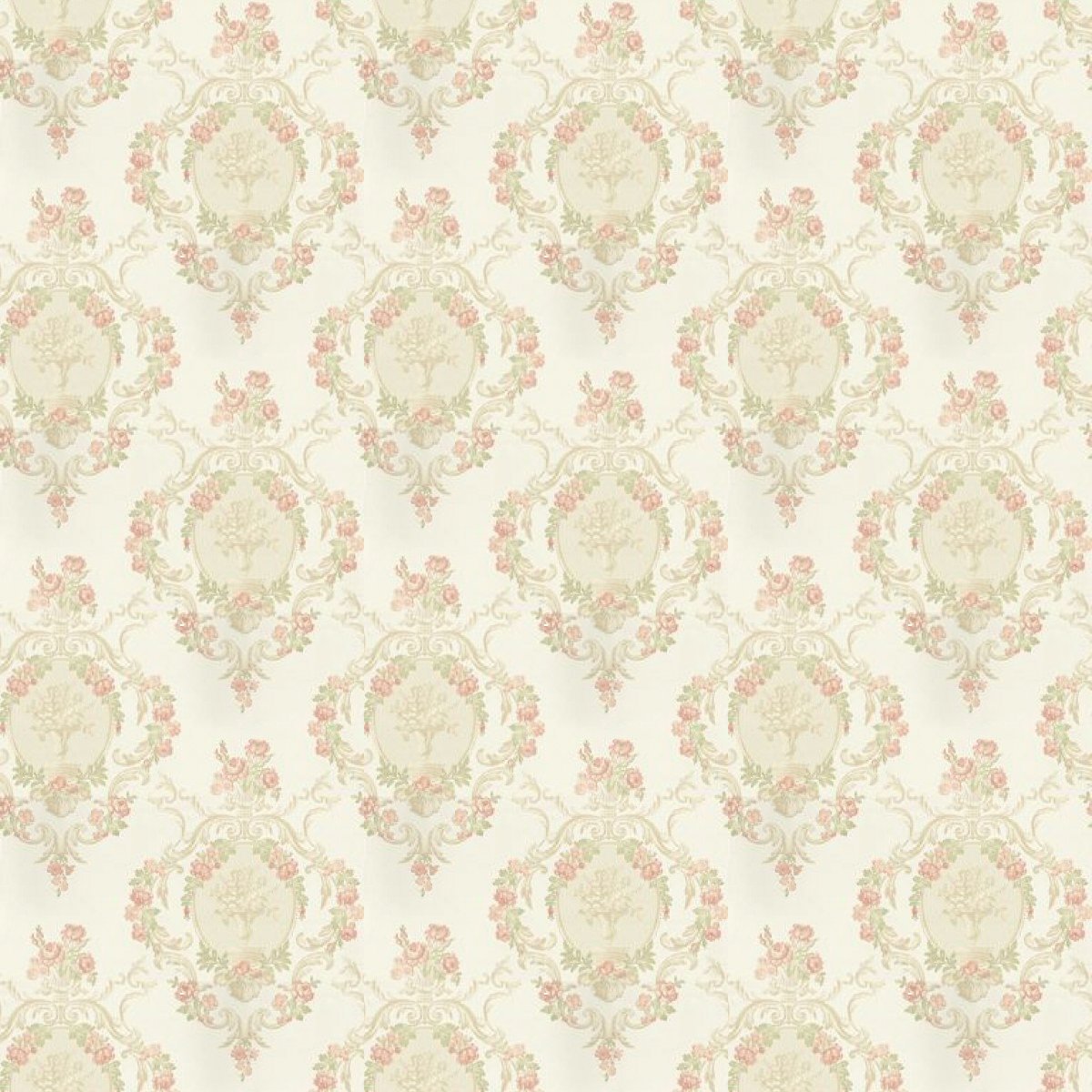 MyTinyWorld Pack of 5 Dolls House Ornate Pink Damask Flower Wallpaper Sheets