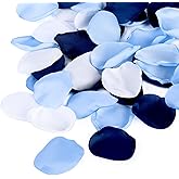 Neaticoo Silk Rose Petals 300pcs Navy Blue Flower Petals for Wedding Flower Girl Anniversary Table Centerpieces Party Favor Valentines Day Decoration