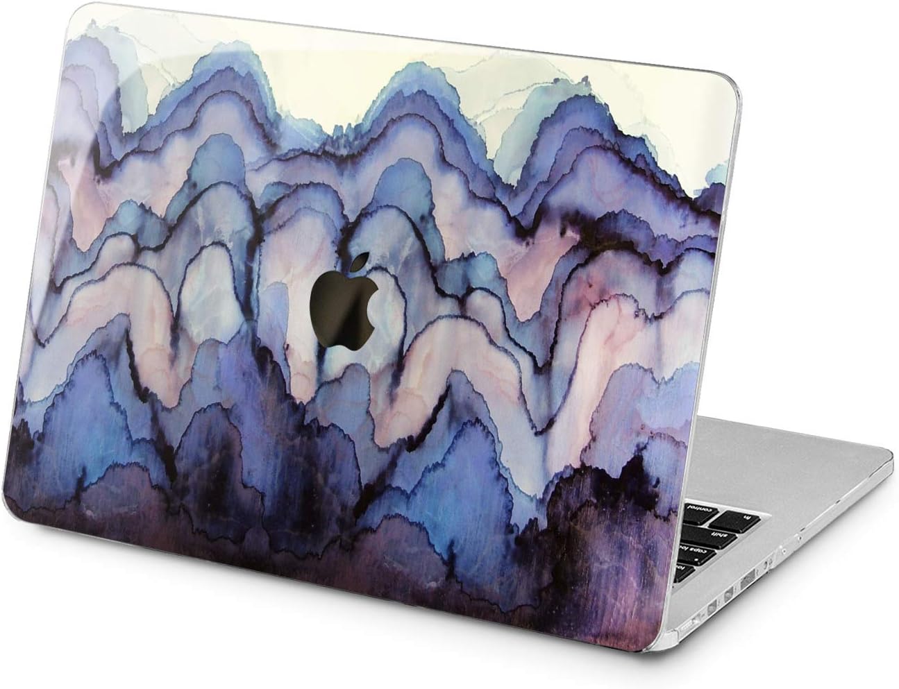 Lex Altern Hard Case for Apple MacBook Pro 15 Air 13 inch Mac Retina 12 11 2020 2019 2018 2017 2016 Watercolor Protective Mountains Blush Shell Payne's Abstract Print Grey Plastic Laptop Girl Cover