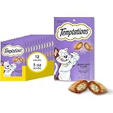 Temptations Classic Crunchy and Soft Cat Treats, Creamy Dairy, 3 oz, 12pk | Under 2 calories per treat, 100% complete &amp; balanced for adult cats, resealable pouches, use as snack, meal, or food topper