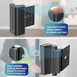2 Pack Door Reinforcement Lock Withstands 800lbs of