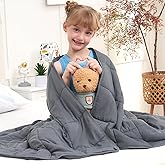 Weighted Blanket Kids 3lbs, 36"x48", Cooling Heavy Throw Blanket for 20-40lbs, Microfiber Soft Thick Big Blankets Weighted Comforter Breathable Gift for Sleeping, Grey