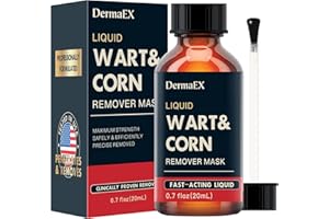 DERMAEX Wart Remover for Flat Warts, Common Warts and Plantar, Fast Acting Wart Remover Liquid, Safe and Effective for External Use on The Skin