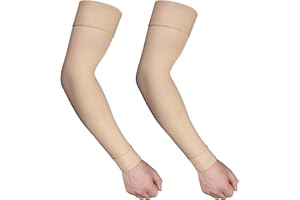 Ailaka Medical Compression Arm Sleeves for Men Women - 20-30 mmHg Lymphedema Compression Sleeves Support for Arms Pain