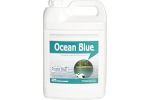 SANCO INDUSTRIES Crystal Blue Ocean Blue Pond Dye - 1 Gallon - Aqua Blue Color Treats up to 1 Acre - Clean, Clear & Aqua Blue Water - Environmentally Friendly Pond Dye