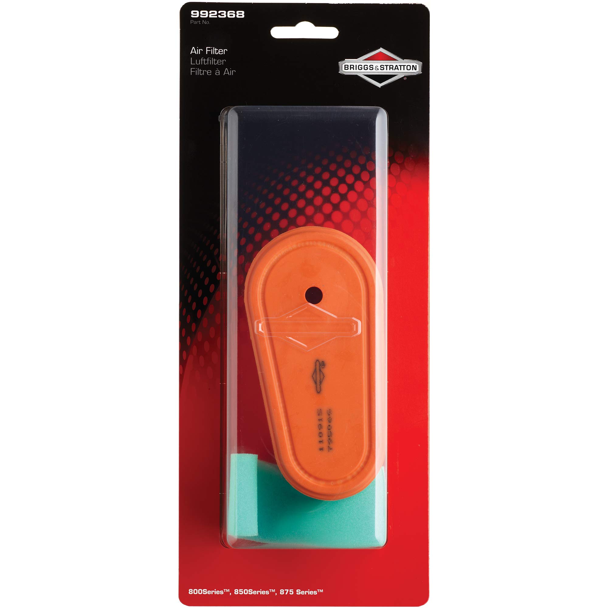 Briggs & Stratton 992368 Air Filter and Pre-Filter for 800/850/875-Series