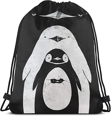 Amazon Co Jp ペンギン柄 ナップサック ジムサック スポーツバッグ 収納バッグ 巾着袋 バックパック 大容量 軽量 旅行 部活 水泳 メンズ レディース 子供 おしゃれ 大きい シューズ バッグ